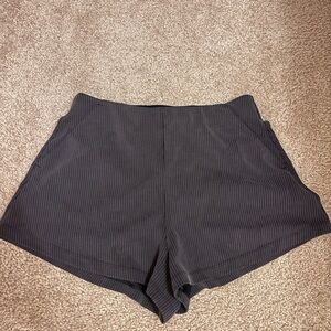 lululemon athletica Black Pinstripe High Waist Shorts